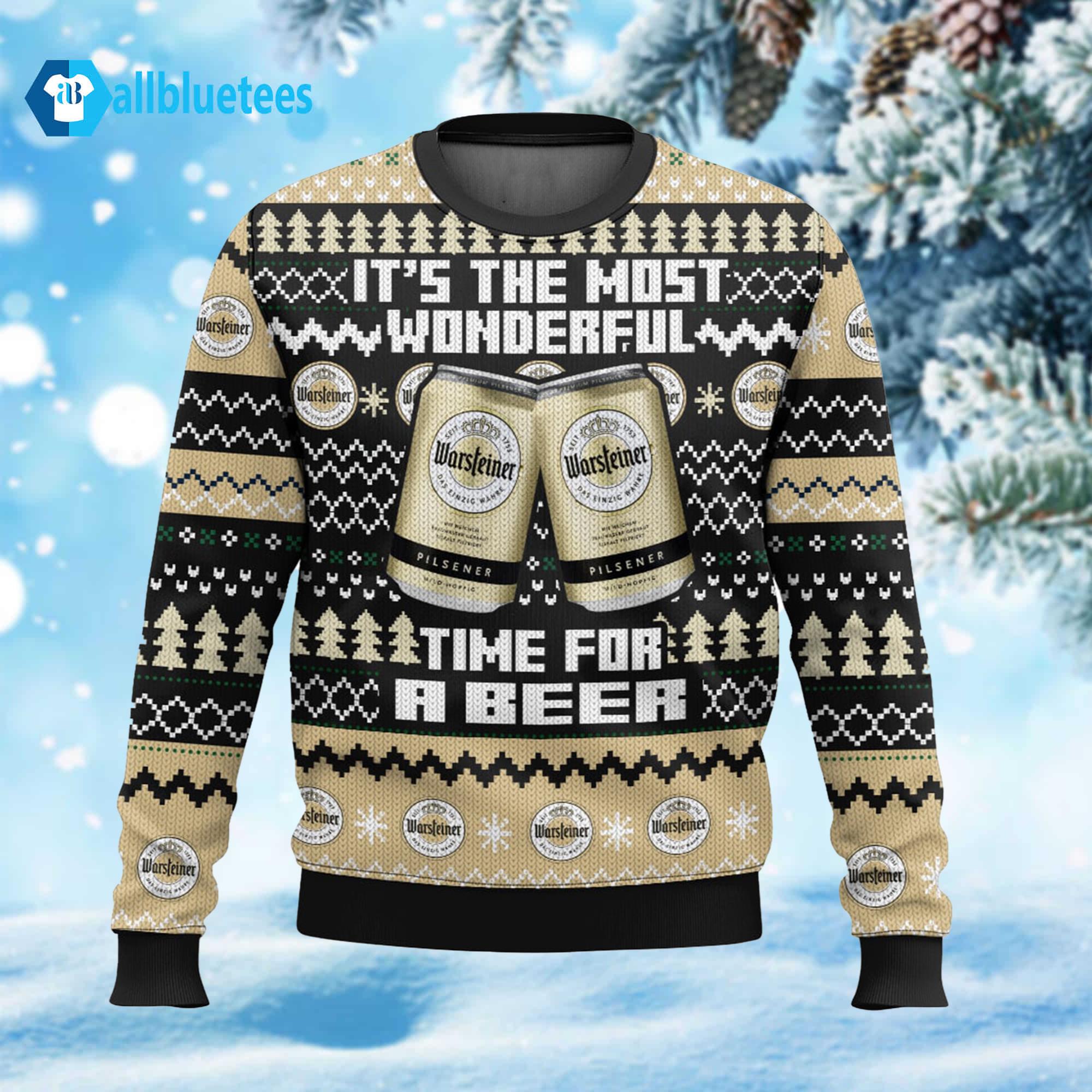 It’s The Most Wonderful Time For A Beer Warsteiner Ugly Christmas Sweater It’s The Most Wonderful Time For A Beer Warsteiner Ugly Christmas Sweater