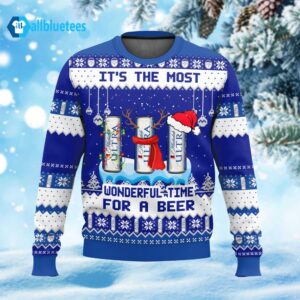 It’s The Most Wonderful Time For A Beer Michelob Ultra Ugly Christmas Sweater