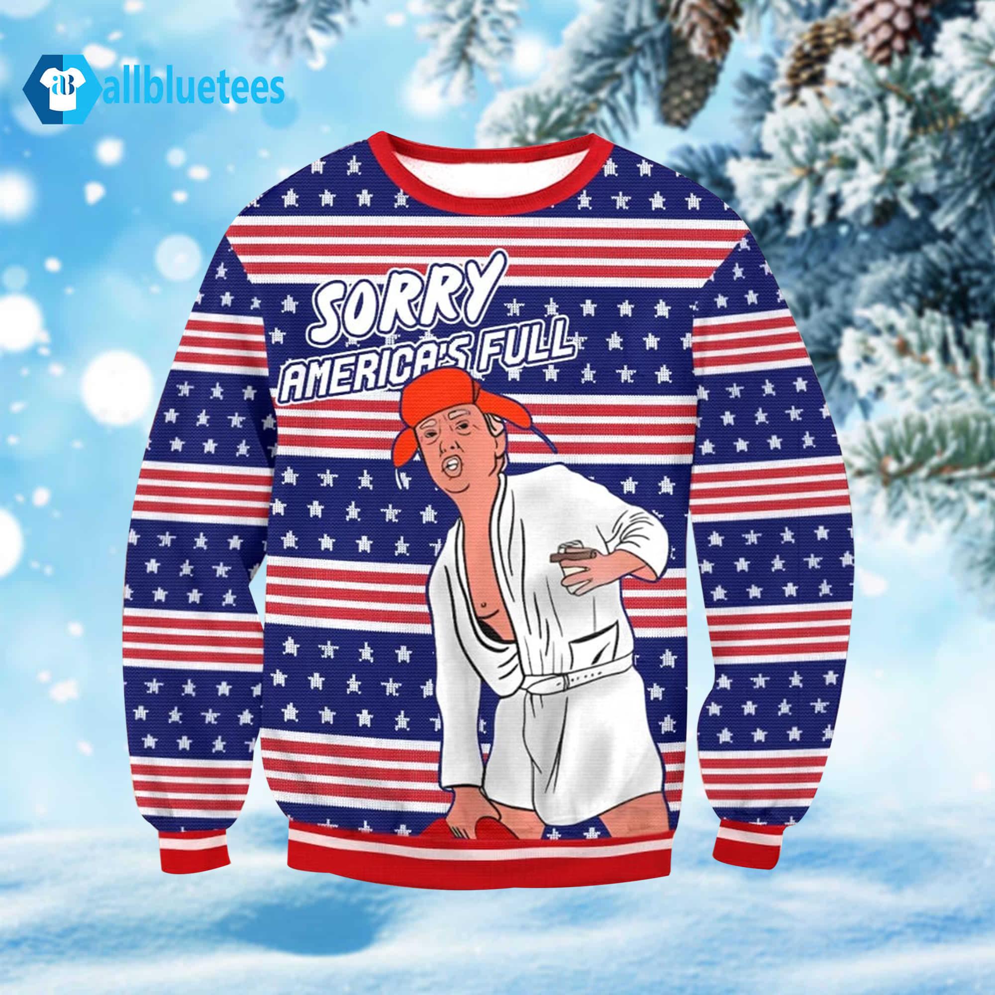 Donald Trump Sorry America’s Full Ugly Christmas Sweater Donald Trump Sorry America’s Full Ugly Christmas Sweater