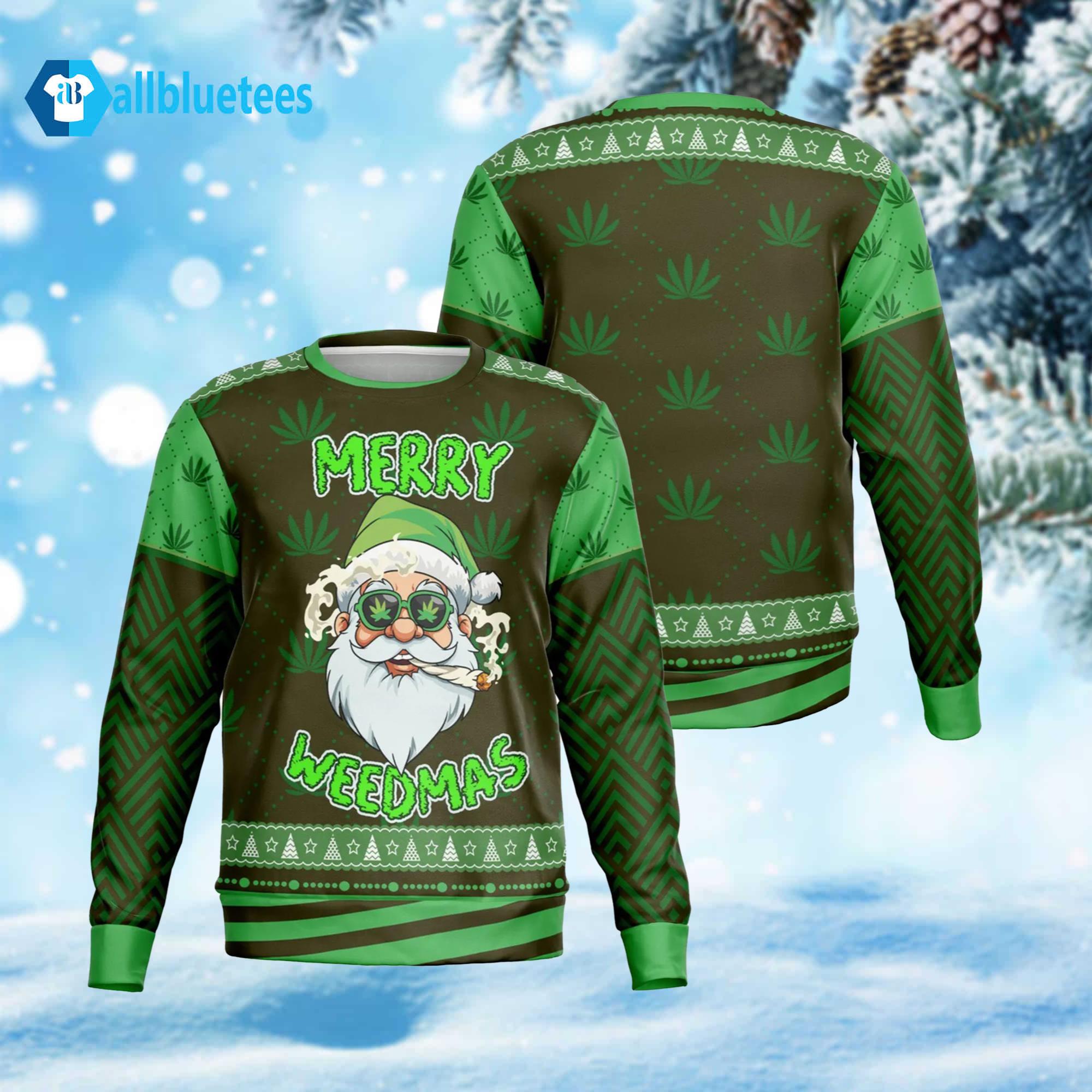 Merry Weedmas Ugly Christmas Sweater Merry Weedmas Ugly Christmas Sweater