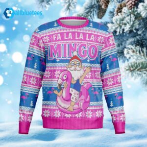 Fa La La La Mingo Santa Ugly Christmas Sweater