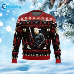 Jason Voorhees Ugly Christmas Sweater