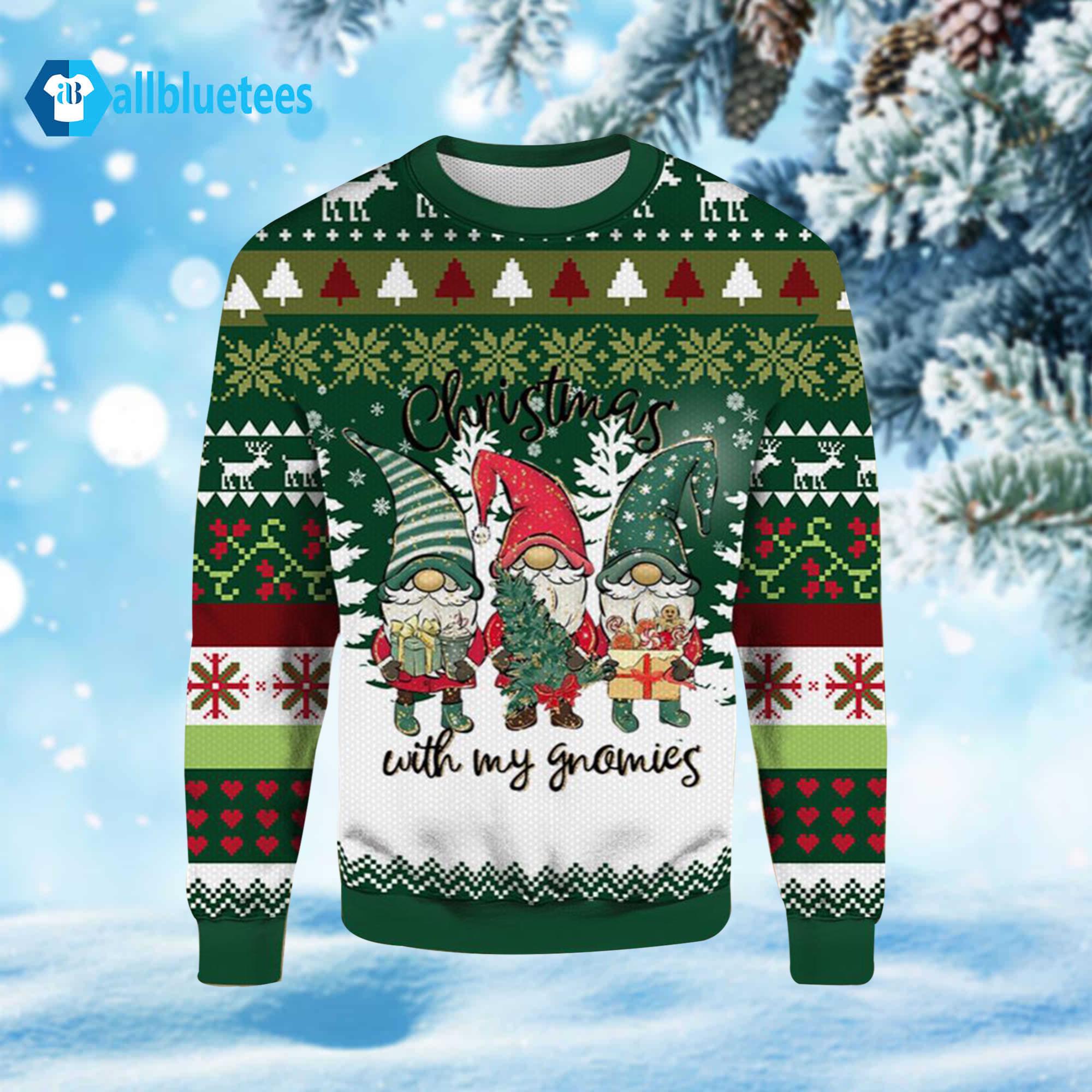 Christmas With My Gnomies Ugly Christmas Sweater Christmas With My Gnomies Ugly Christmas Sweater