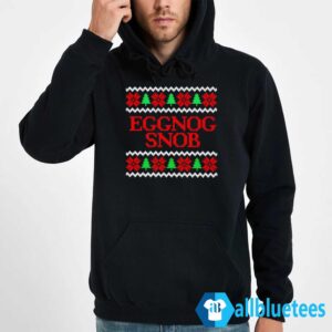 Eggnog Snob Christmas Sweater Hoodie Black hoodie new.jpg