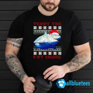 Terry The Fat Shark Christmas Sweater Men T Shirt Black G500.jpg