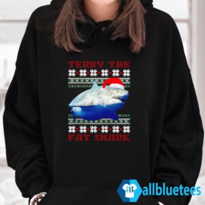 Terry The Fat Shark Christmas Sweater Hoodie Black z65.jpg