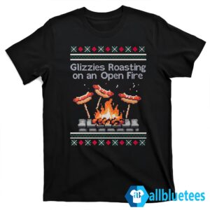 Glizzies Roasting Tacky Christmas Sweater T shirt black.jpg