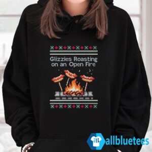 Glizzies Roasting Tacky Christmas Sweater Hoodie Black z65.jpg