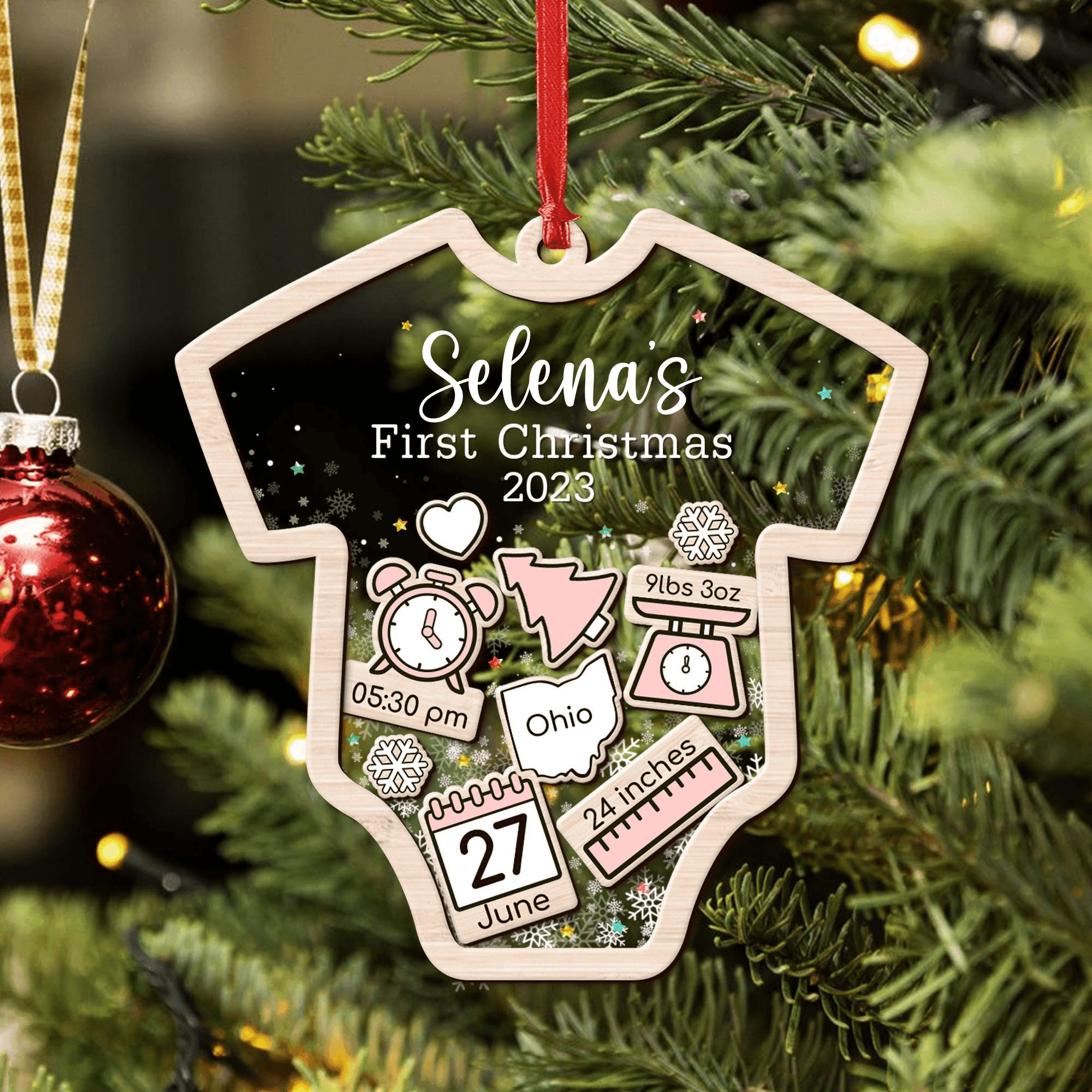 Custom Baby’s First Christmas 2025 – Personalized Shaker Ornament – Customized Baby Name, New 1st Baby Gift, Baby Keepsake, 4D Shake Babies Ornament Custom Baby’s First Christmas 2025 – Personalized Shaker Ornament – Customized Baby Name, New 1st Baby Gift, Baby Keepsake, 4D Shake Babies Ornament