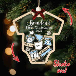 Custom Baby's First Christmas 2025 - Personalized Shaker Ornament - Customized Baby Name, New 1st Baby Gift, Baby Keepsake, 4D Shake Babies Ornament 4 baby s first christmas ornament 2023 personalized custom shaker ornament babies 1st christmas ornament customized baby name new baby gift baby keepsake 4d shake babies ornament suzitee store 1.gif
