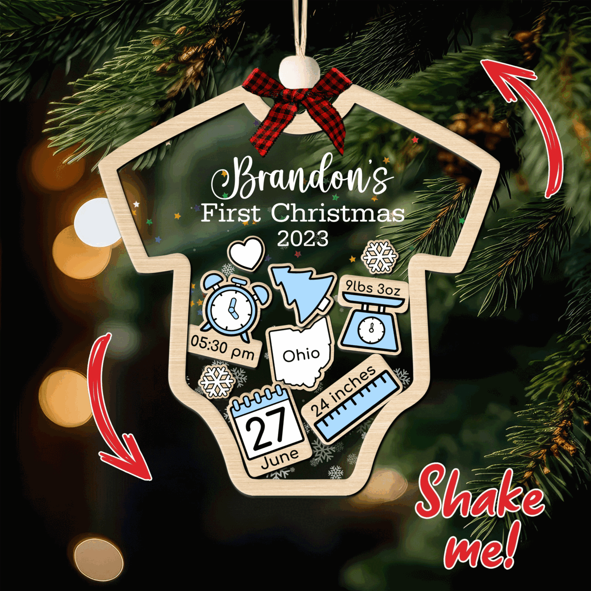 Custom Baby’s First Christmas 2025 – Personalized Shaker Ornament – Customized Baby Name, New 1st Baby Gift, Baby Keepsake, 4D Shake Babies Ornament Custom Baby’s First Christmas 2025 – Personalized Shaker Ornament – Customized Baby Name, New 1st Baby Gift, Baby Keepsake, 4D Shake Babies Ornament