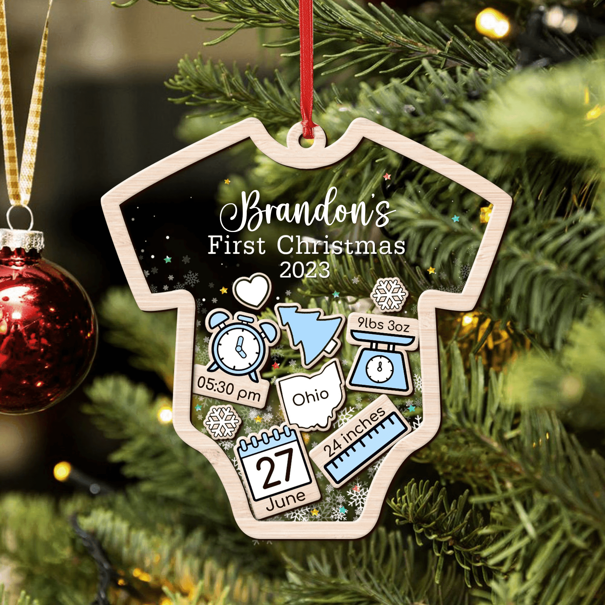 Custom Baby’s First Christmas 2025 – Personalized Shaker Ornament – Customized Baby Name, New 1st Baby Gift, Baby Keepsake, 4D Shake Babies Ornament Custom Baby’s First Christmas 2025 – Personalized Shaker Ornament – Customized Baby Name, New 1st Baby Gift, Baby Keepsake, 4D Shake Babies Ornament