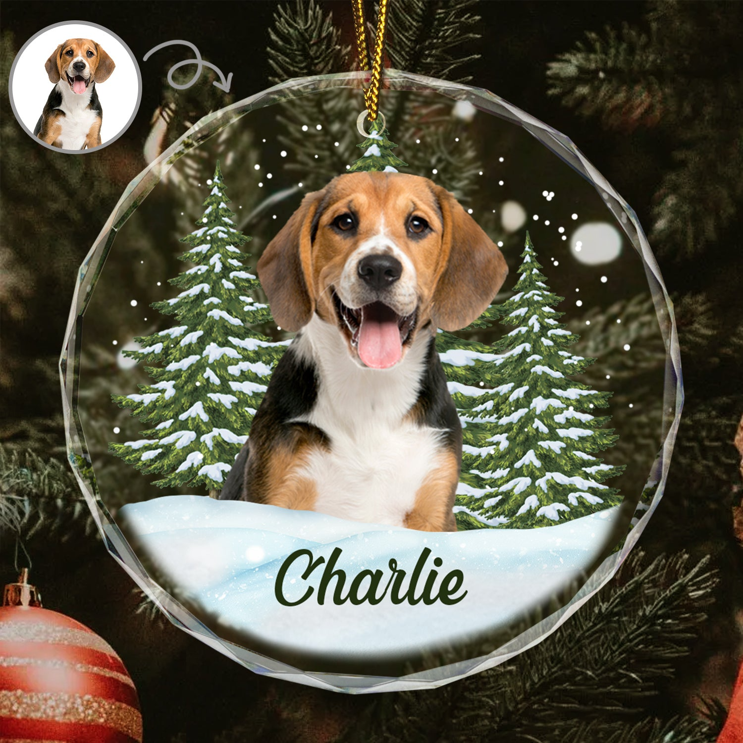 Custom Photo Pet Face – Christmas Gift For Dog Lovers, Cat Lovers, Pet Lovers, Pet Memorial – Personalized Circle Glass Ornament Custom Photo Pet Face – Christmas Gift For Dog Lovers, Cat Lovers, Pet Lovers, Pet Memorial – Personalized Circle Glass Ornament