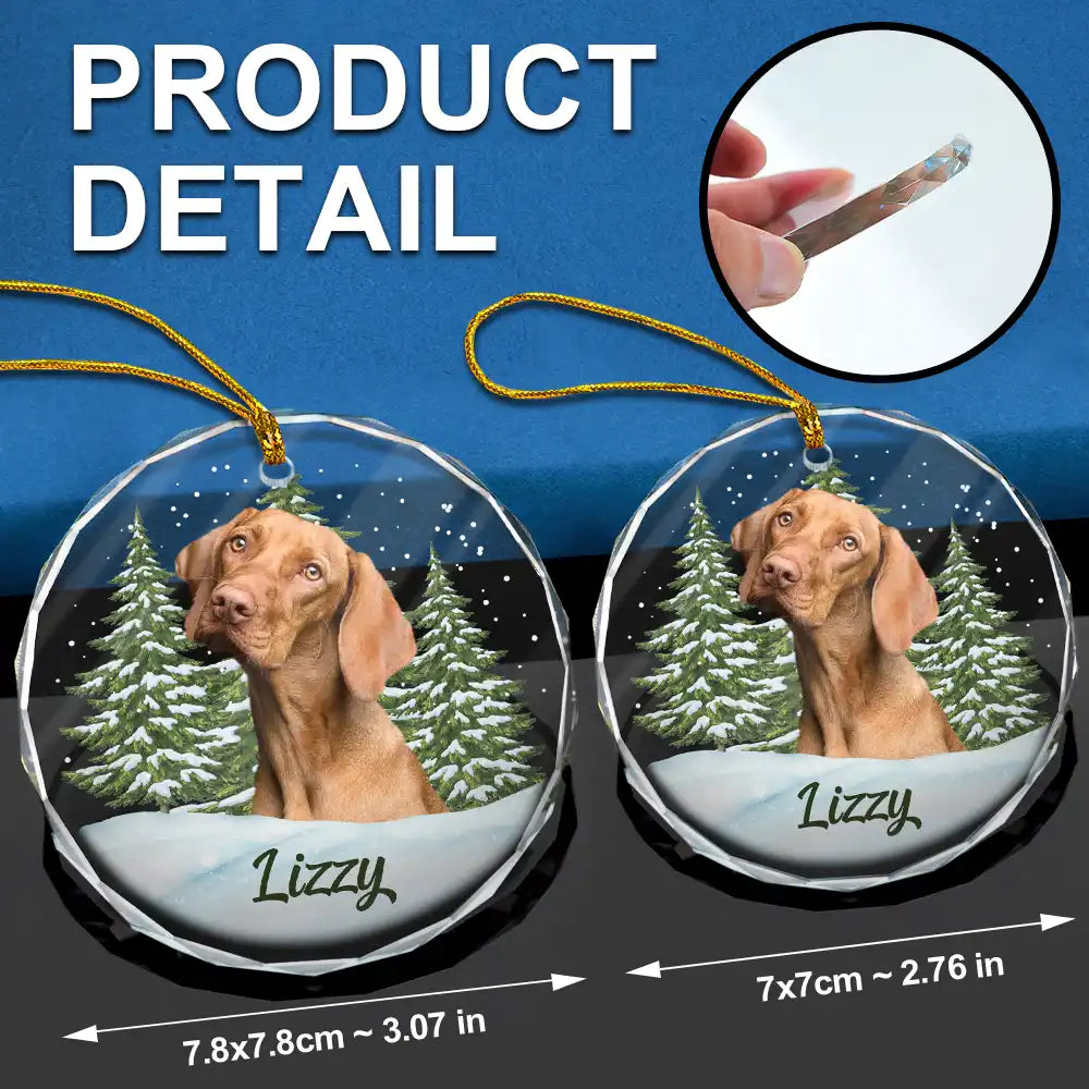 Custom Photo Pet Face – Christmas Gift For Dog Lovers, Cat Lovers, Pet Lovers, Pet Memorial – Personalized Circle Glass Ornament Custom Photo Pet Face – Christmas Gift For Dog Lovers, Cat Lovers, Pet Lovers, Pet Memorial – Personalized Circle Glass Ornament