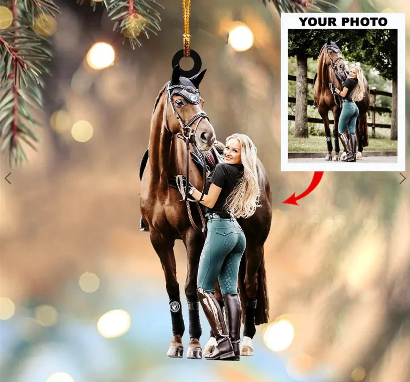 Custom Horse Photo Ornament, Personalized Equestrian Gift for Horse Lovers, Country Girl, Picture Acrylic Christmas Ornament | Horse Riding, Riders Custom Horse Photo Ornament, Personalized Equestrian Gift for Horse Lovers, Country Girl, Picture Acrylic Christmas Ornament | Horse Riding, Riders