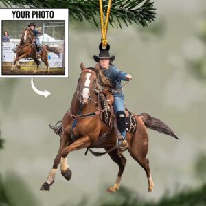 Custom Horse Photo Ornament, Personalized Equestrian Gift for Horse Lovers, Country Girl, Picture Acrylic Christmas Ornament | Horse Riding, Riders 2 Media 3 18cab806 b7db 4c0a 9d4f 6a5763219335.jpg