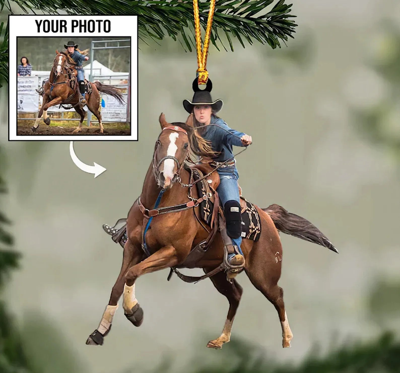 Custom Horse Photo Ornament, Personalized Equestrian Gift for Horse Lovers, Country Girl, Picture Acrylic Christmas Ornament | Horse Riding, Riders Custom Horse Photo Ornament, Personalized Equestrian Gift for Horse Lovers, Country Girl, Picture Acrylic Christmas Ornament | Horse Riding, Riders