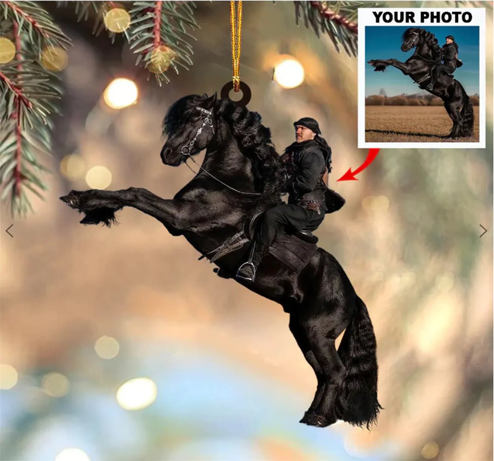 Custom Horse Photo Ornament, Personalized Equestrian Gift for Horse Lovers, Country Girl, Picture Acrylic Christmas Ornament | Horse Riding, Riders Custom Horse Photo Ornament, Personalized Equestrian Gift for Horse Lovers, Country Girl, Picture Acrylic Christmas Ornament | Horse Riding, Riders