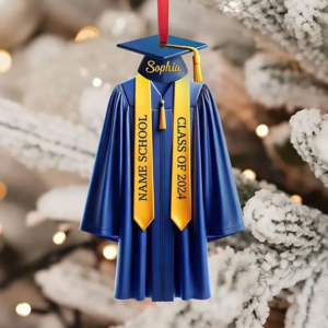 Graduation Ornament – Personalized Custom Shaped Acrylic Ornament – Class Of 2025, Graduation Gift