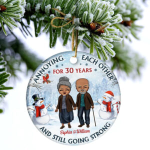 Couple Annoying Each Other - Personalized Circle Ceramic Ornament - Christmas Gift For Couple, Husband, Wife 1 TN520 ELE1210 Mockup 2 2000x a23b7487 1069 4759 8e6a ea5bb8acdff6.jpg