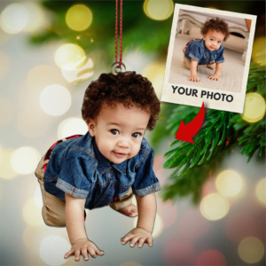 Christmas Ornament Photo Ornament, Personalized Ornament, Custom Family Photo Ornament, Acrylic Picture Ornament, Family Ornaments 1 Dog 7.png