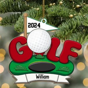 Golf Course 2025 – Personalized Christmas Gifts Custom Acrylic Ornament For Golf Lovers