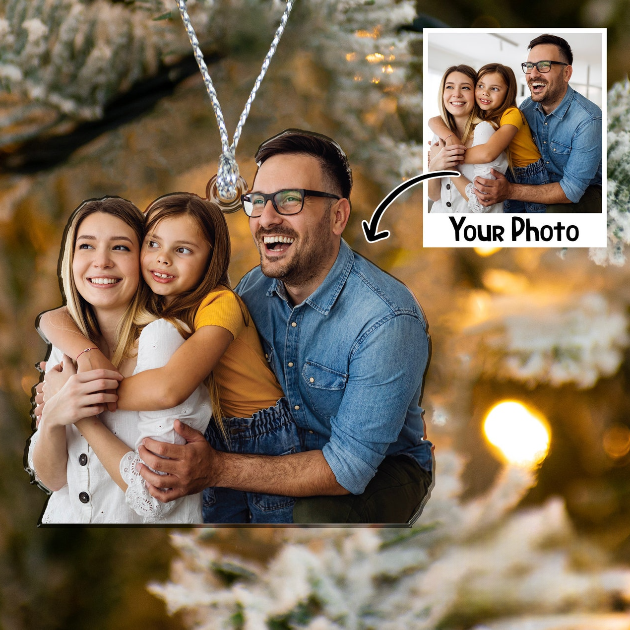 Personalized Acrylic Christmas Family Photo Ornament, Christmas Gifts, Christmas Tree Decor, Family Gifts, Custom Family Keepsake Ornament Personalized Acrylic Christmas Family Photo Ornament, Christmas Gifts, Christmas Tree Decor, Family Gifts, Custom Family Keepsake Ornament