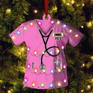 Personalized Nurse Uniform Christmas Ornament - Custom Shaped Ornament Acrylic - Christmas Gift for Nurse, CNA, Healthcare, Registered RN 2 personalized nurse uniform christmas ornament custom shaped ornament acrylic chirstmas gift for nurse cna healthcare registered rn suzitee store 1.png