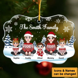 Christmas Family Ornament - Personalized Medallion Acrylic Ornament - Gift for Him/Her, Sister/Brother, Family Members 1 3c652c223e657d6577212d20140c3731.png