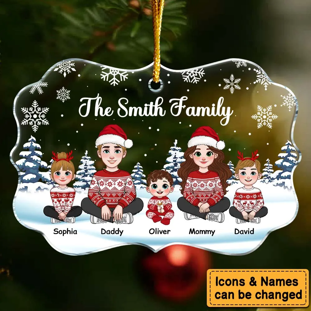 Christmas Family Ornament – Personalized Medallion Acrylic Ornament – Gift for Him/Her, Sister/Brother, Family Members Christmas Family Ornament – Personalized Medallion Acrylic Ornament – Gift for Him/Her, Sister/Brother, Family Members