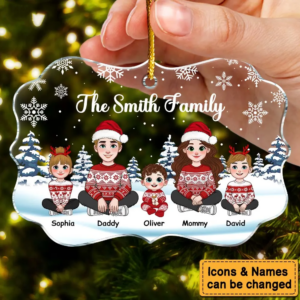 Christmas Family Ornament - Personalized Medallion Acrylic Ornament - Gift for Him/Her, Sister/Brother, Family Members 2 3c652c223e657d65153703042c151d0b.png