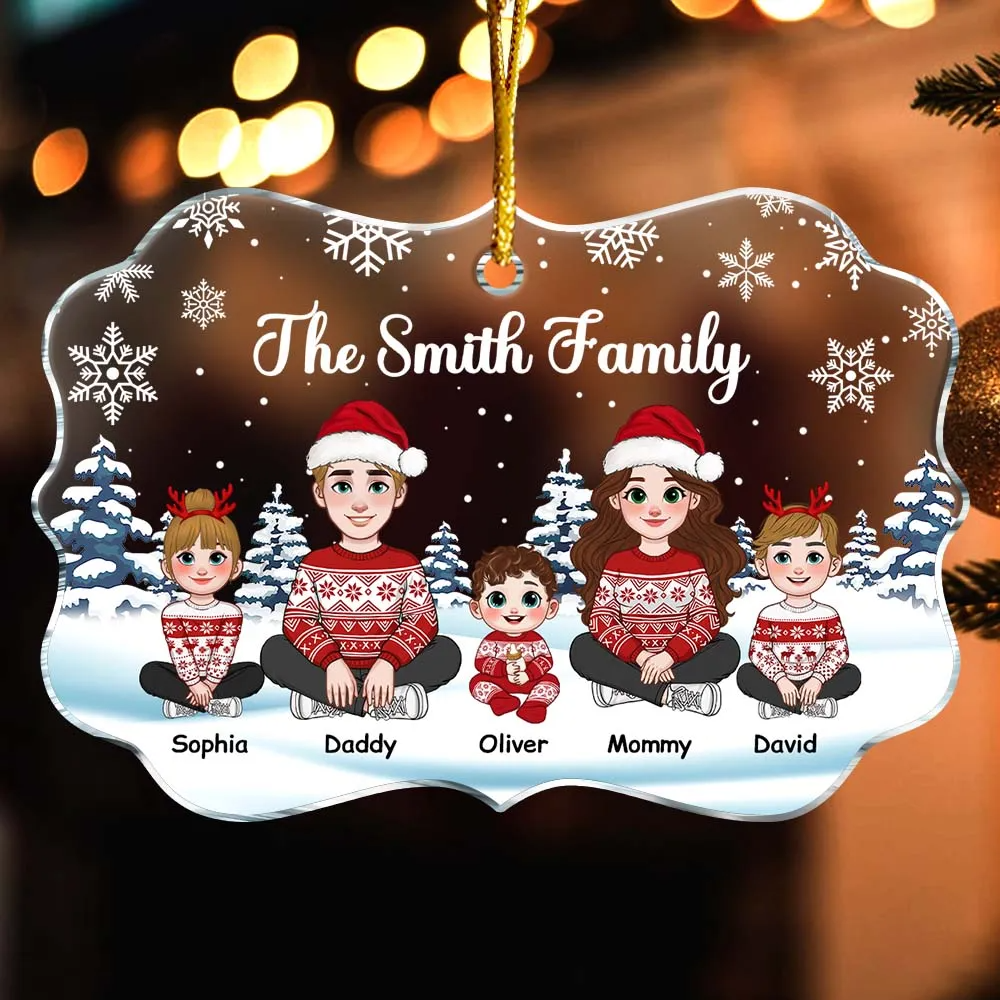 Christmas Family Ornament – Personalized Medallion Acrylic Ornament – Gift for Him/Her, Sister/Brother, Family Members Christmas Family Ornament – Personalized Medallion Acrylic Ornament – Gift for Him/Her, Sister/Brother, Family Members