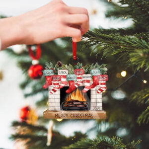 Personalized Christmas Stockings On Fireplace Custom Name Ornament - Family Christmas Stocking Ornament, Christmas Gift, Christmas Ornaments, Family Christmas Decoration 1 Media 4 a12f1ea4 fd15 48da a0e4 6dae855f86cd.jpg