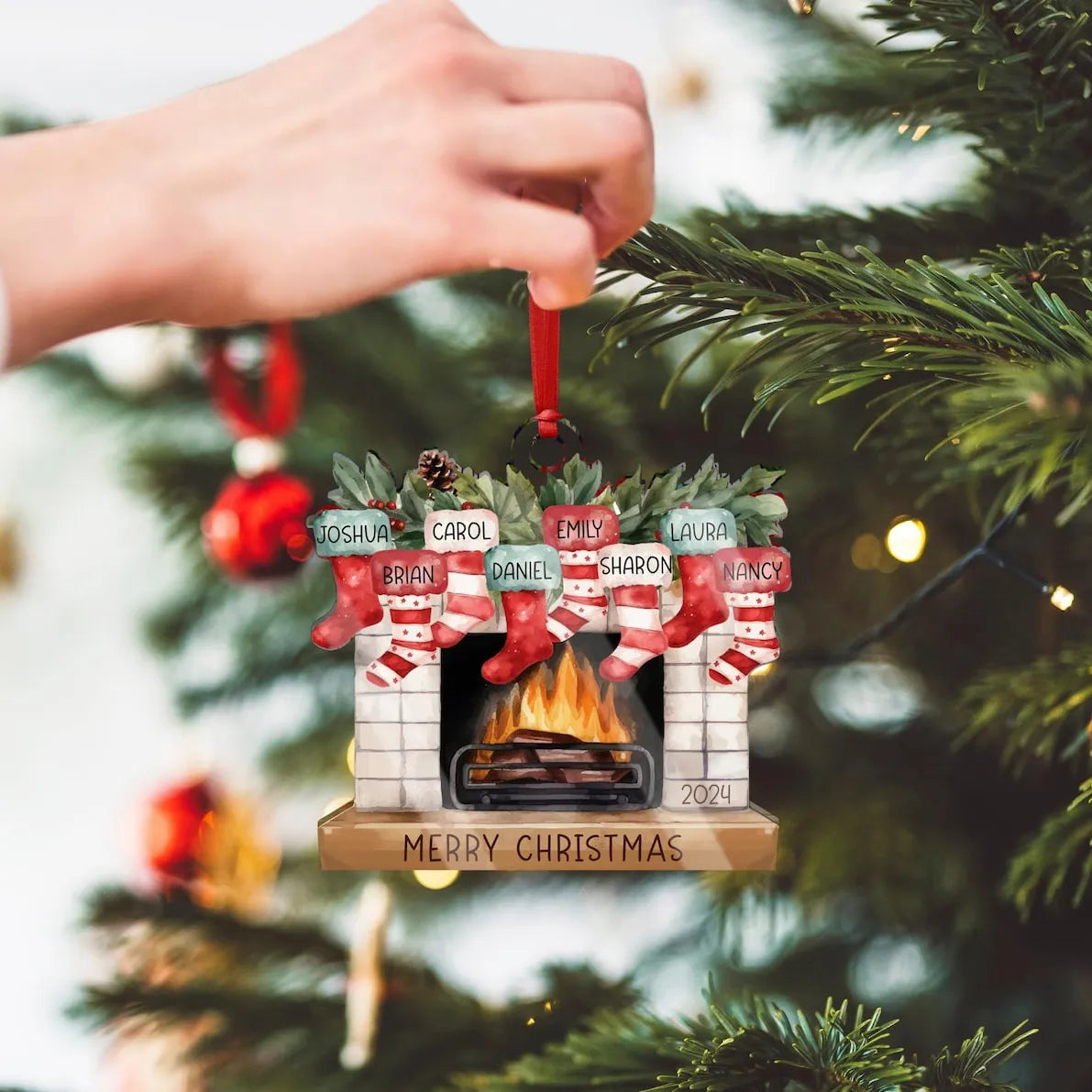 Personalized Christmas Stockings On Fireplace Custom Name Ornament – Family Christmas Stocking Ornament, Christmas Gift, Christmas Ornaments, Family Christmas Decoration Personalized Christmas Stockings On Fireplace Custom Name Ornament – Family Christmas Stocking Ornament, Christmas Gift, Christmas Ornaments, Family Christmas Decoration