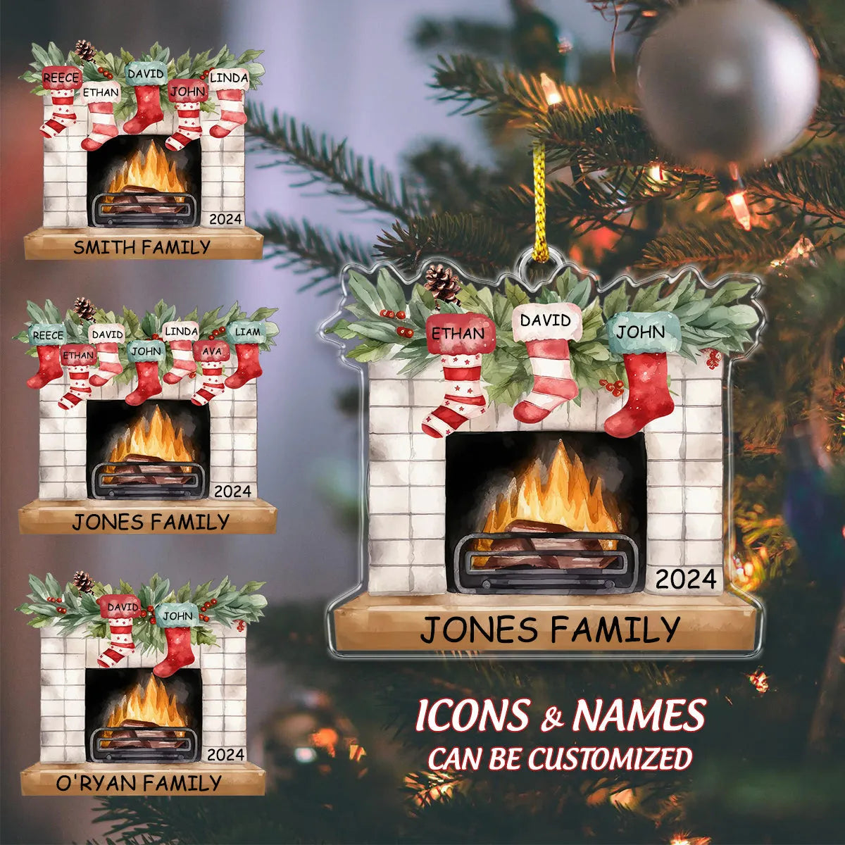 Personalized Christmas Stockings On Fireplace Custom Name Ornament – Family Christmas Stocking Ornament, Christmas Gift, Christmas Ornaments, Family Christmas Decoration Personalized Christmas Stockings On Fireplace Custom Name Ornament – Family Christmas Stocking Ornament, Christmas Gift, Christmas Ornaments, Family Christmas Decoration