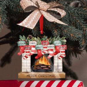 Personalized Christmas Stockings On Fireplace Custom Name Ornament - Family Christmas Stocking Ornament, Christmas Gift, Christmas Ornaments, Family Christmas Decoration 6 Media 6 1f9afb42 6029 4f15 b57d a975aceee2c2.jpg