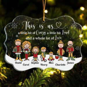This Is Us – Personalized Medallion Acrylic Ornament – Gift for Him/Her, Besties, Friends, Sister/Brother, Family Members