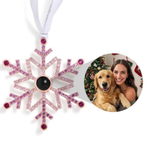 Custom Photo Snowflake Projection Ornament – Personalized Christmas Decoration Gifts