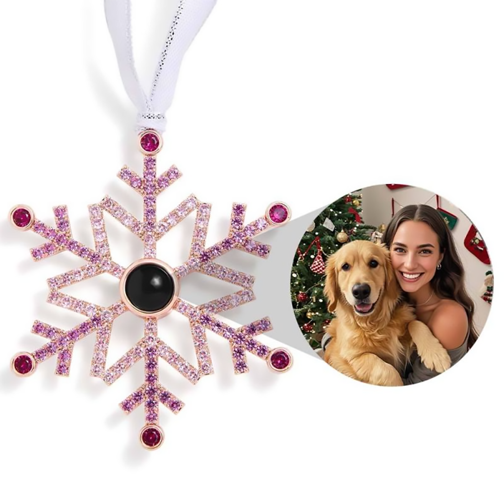 Custom Photo Snowflake Projection Ornament – Personalized Christmas Decoration Gifts Custom Photo Snowflake Projection Ornament – Personalized Christmas Decoration Gifts