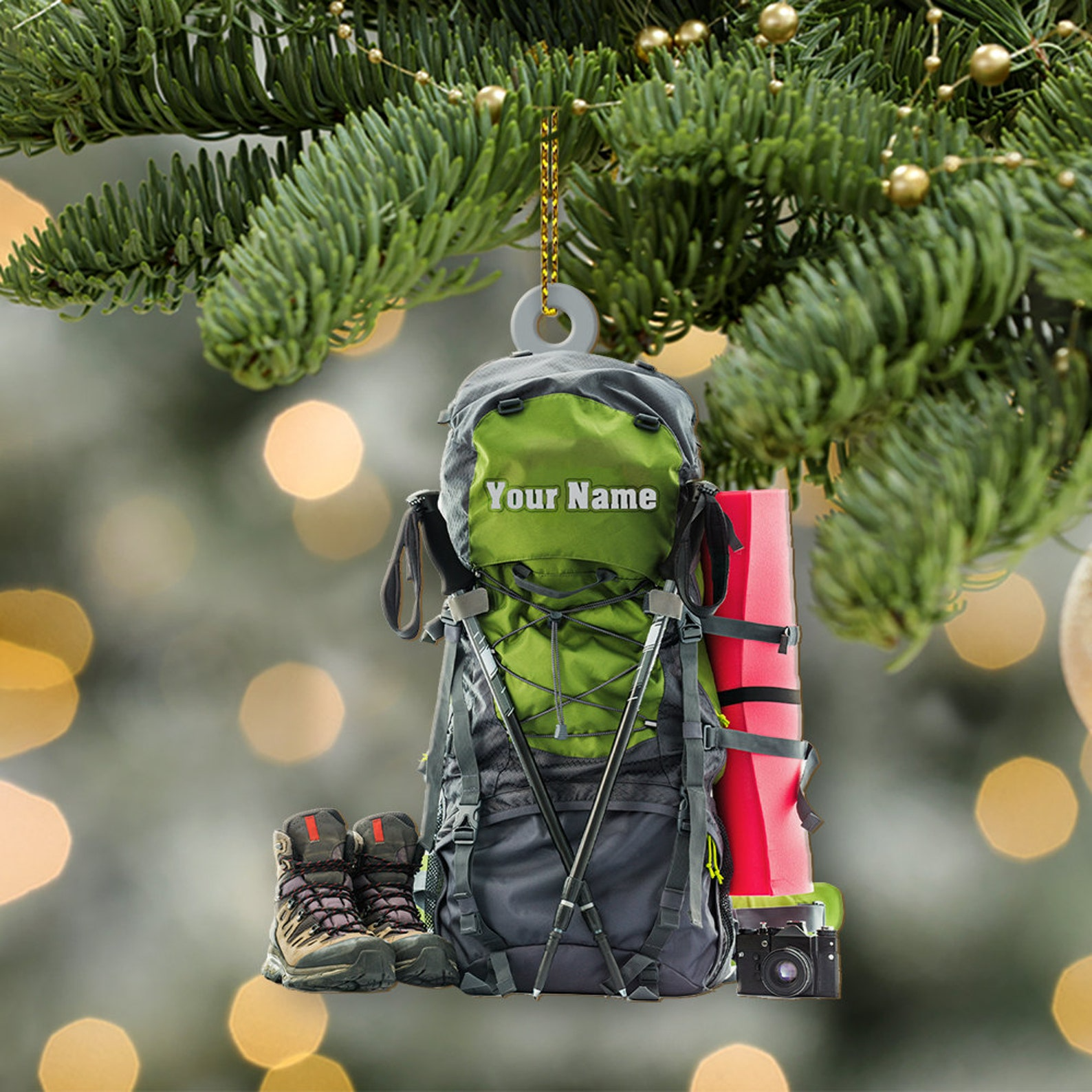 Personalized Hiking Bag Christmas Ornament, Camping Lover Gift, Hiking Lover Ornament 2025, Keepsake Gift For Camper, Hiking Decor Gift Personalized Hiking Bag Christmas Ornament, Camping Lover Gift, Hiking Lover Ornament 2025, Keepsake Gift For Camper, Hiking Decor Gift
