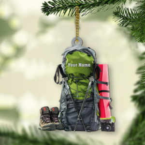 Personalized Hiking Bag Christmas Ornament, Camping Lover Gift, Hiking Lover Ornament 2025, Keepsake Gift For Camper, Hiking Decor Gift 1 MedHiking 2.png