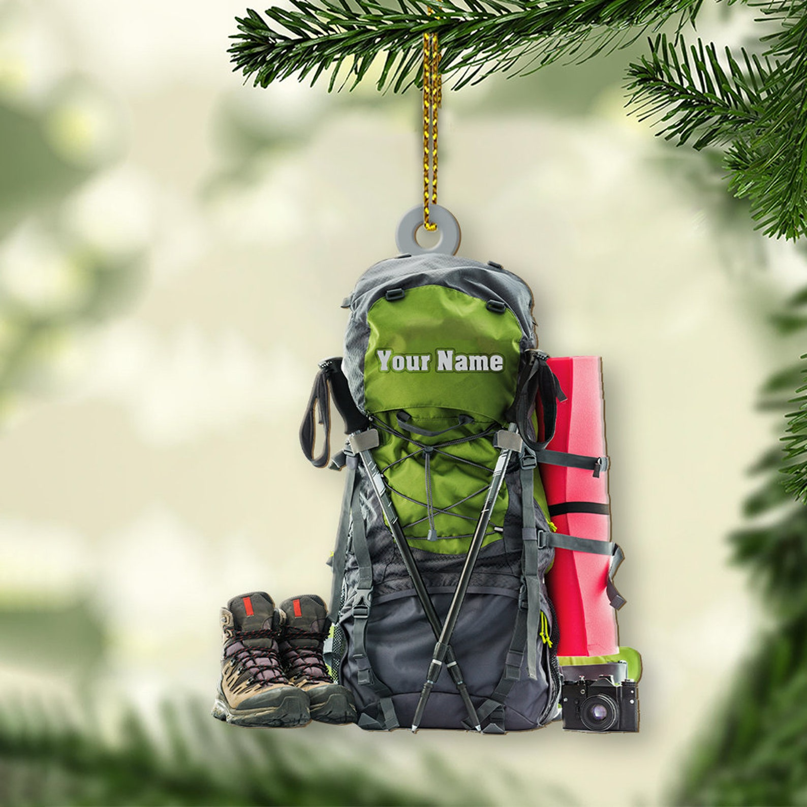 Personalized Hiking Bag Christmas Ornament, Camping Lover Gift, Hiking Lover Ornament 2025, Keepsake Gift For Camper, Hiking Decor Gift Personalized Hiking Bag Christmas Ornament, Camping Lover Gift, Hiking Lover Ornament 2025, Keepsake Gift For Camper, Hiking Decor Gift