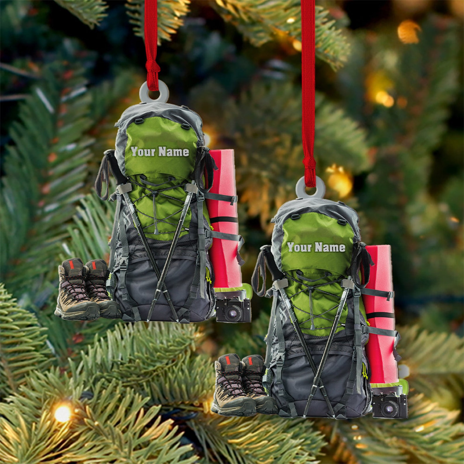 Personalized Hiking Bag Christmas Ornament, Camping Lover Gift, Hiking Lover Ornament 2025, Keepsake Gift For Camper, Hiking Decor Gift Personalized Hiking Bag Christmas Ornament, Camping Lover Gift, Hiking Lover Ornament 2025, Keepsake Gift For Camper, Hiking Decor Gift