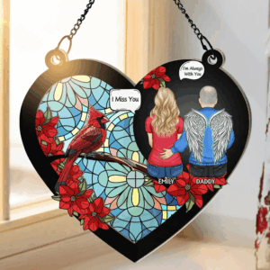 I’m Always With You – Personalized Window Hanging Suncatcher Ornament, Custom Memorial Gift For Loss Of Loved One | Sympathy, Remembrance, Bereavement