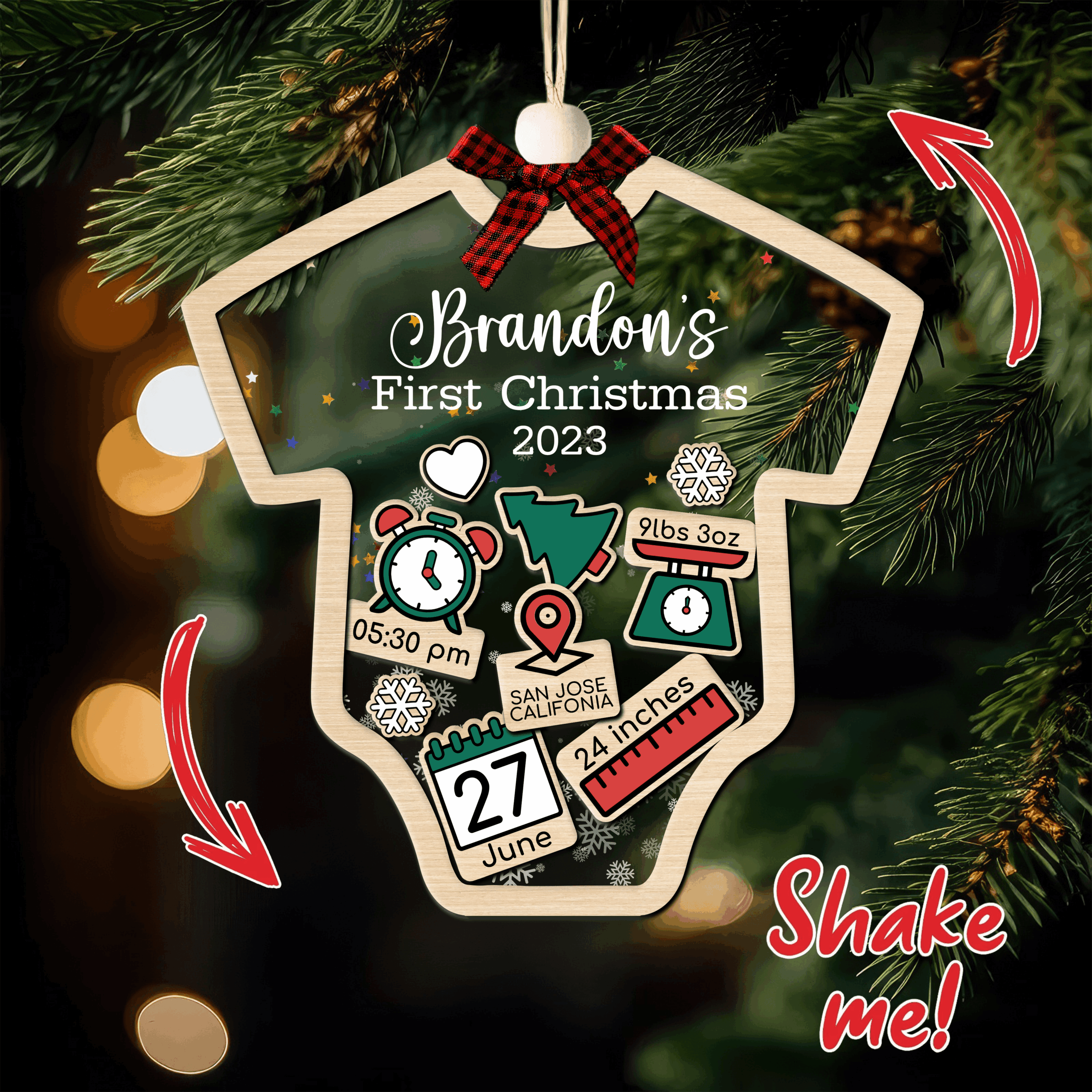 Custom Baby’s First Christmas 2025 Ver .2 – Personalized Shaker Ornament – Customized Baby Name, New 1st Baby Gift, Baby Keepsake, 4D Shake Babies Custom Baby’s First Christmas 2025 Ver .2 – Personalized Shaker Ornament – Customized Baby Name, New 1st Baby Gift, Baby Keepsake, 4D Shake Babies