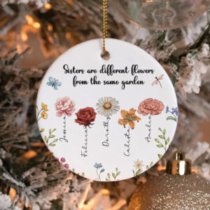 Sisters Are Different Flowers From The Same Garden - Personalized Circle Ceramic Ornament - Christmas Gift For Sisters, Besties, Friends 1 3c652c223e657d65757775736a7677687f3d29241d371e70702218183335247575777573777f757f77767f76761830222570692d3720656b65302e23332f657d767777776b6532292e33657d65373f656b6530222537657d3335322.jpg