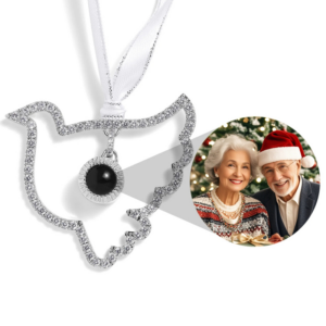 Custom Photo Dove Projection Ornament – Personalized Christmas Decoration Gifts