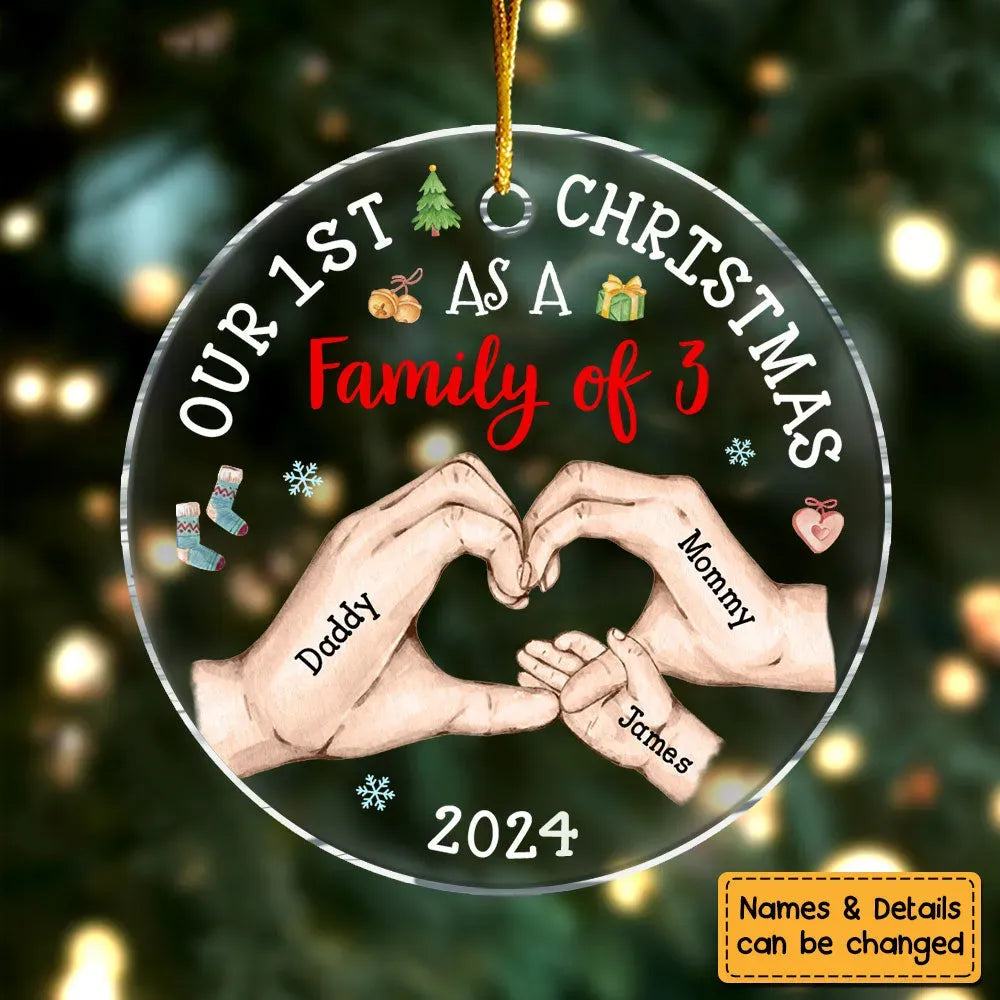 Baby’s First Christmas As A Family – Personalized Circle Acrylic Ornament – Babies 1st Christmas Gifts Baby’s First Christmas As A Family – Personalized Circle Acrylic Ornament – Babies 1st Christmas Gifts