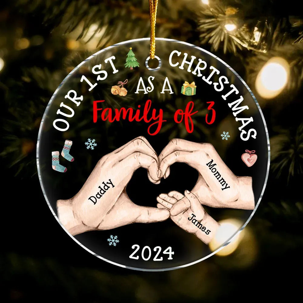 Baby’s First Christmas As A Family – Personalized Circle Acrylic Ornament – Babies 1st Christmas Gifts Baby’s First Christmas As A Family – Personalized Circle Acrylic Ornament – Babies 1st Christmas Gifts