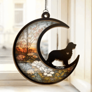 Personalized Dog Window Hanging Suncatcher Ornament – Gift for Dog Owner, Dog Lovers, Dog Mom, Dog Dad